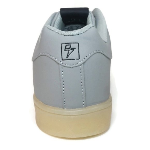 Electric Styles LED Shoes Women's Light Up Glow Sneakers gray Lo Top Bolt EDM - Picture 7 of 14